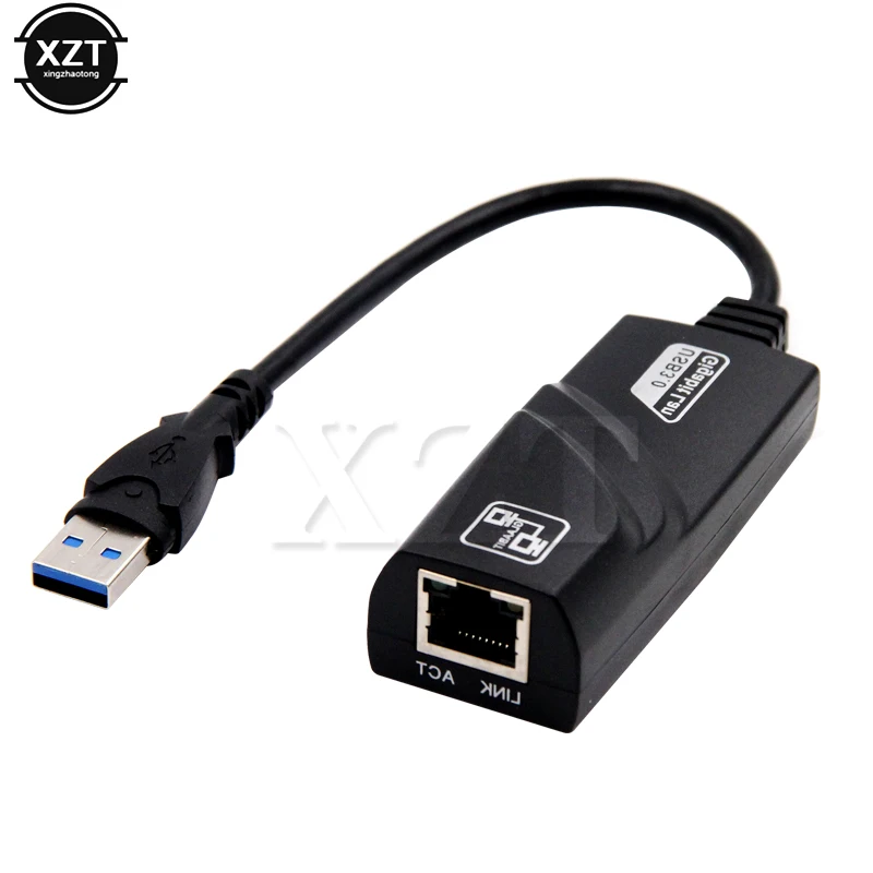 1 шт. USB 3,0 10/100/1000 Мбит/с Gigabit Ethernet RJ45 внешняя сетевая карта LAN адаптер для Windows 8, 7, windows XP, Windows Vista