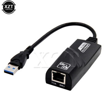 

1PCS USB 3.0 10/100/1000Mbps Gigabit Ethernet RJ45 External Network Card LAN adapter For Windows 8 7 windows XP Vista