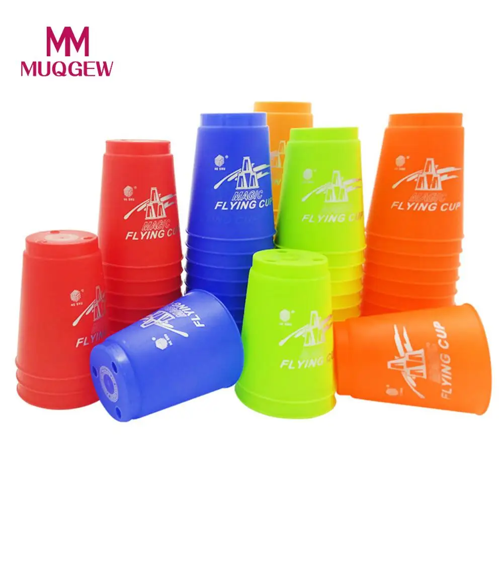 12pcs set Magic Flying Cup Game Using The Competitive Sports Toys For
