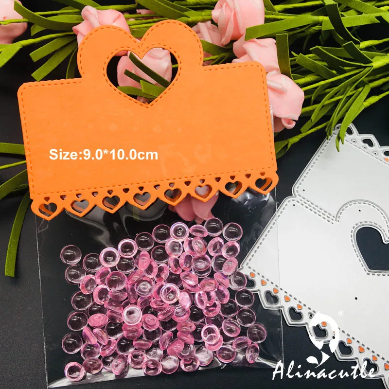 

Die Cut METAL CUTTING DIES cut heart bag topper Alinacraft Scrapbook paper craft album card punch knife art cutter