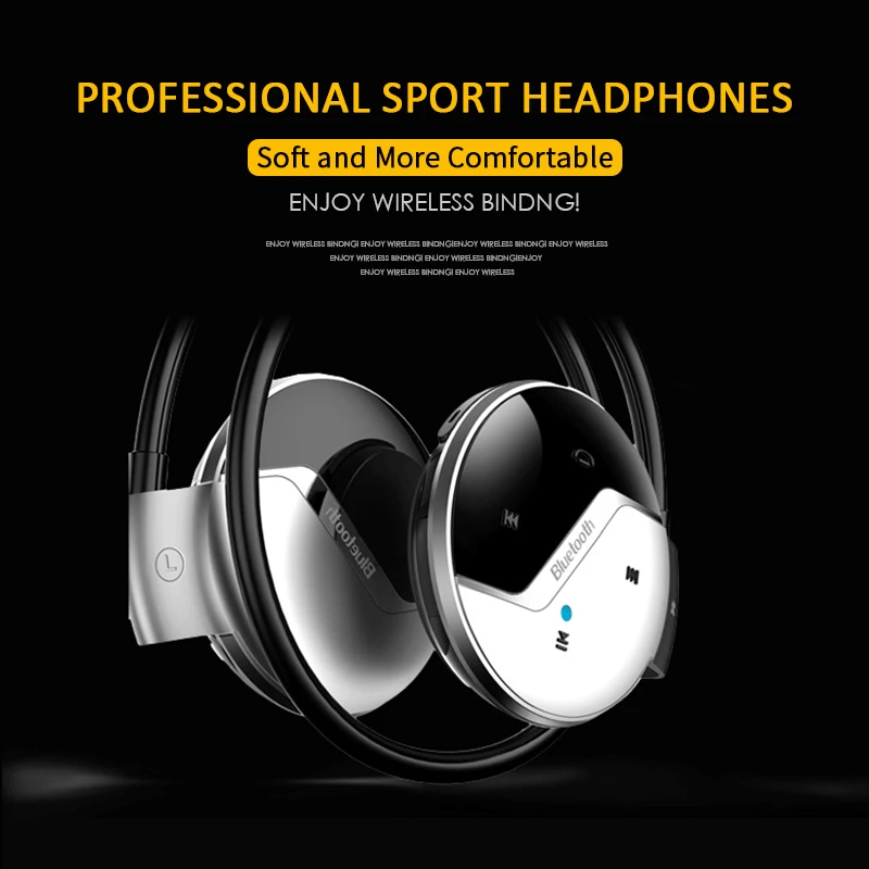 Image Vrme Wireless Headphone Bluetooth Headset Sport Headphone Cell Phone Stereo Headphone With HD Mic Handsfree For iPhone Samsung