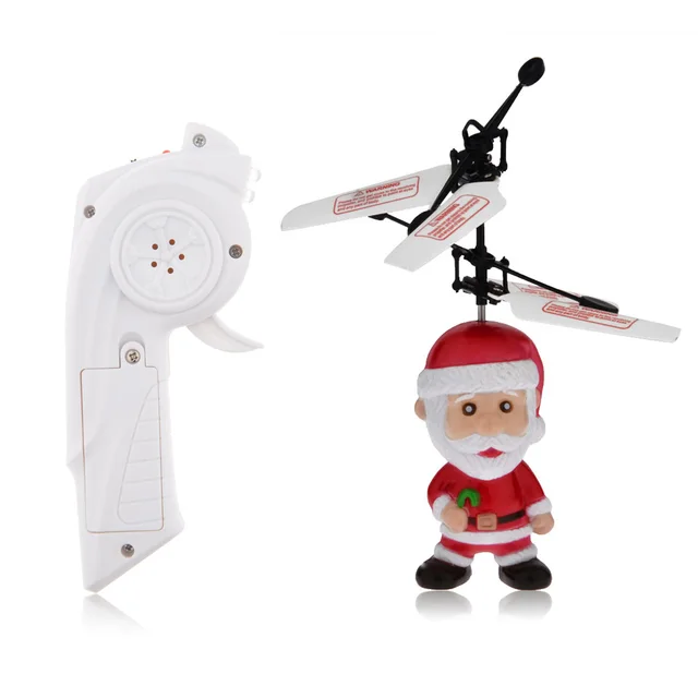 christmas gift flying santa claus infrared induction wireless remote
