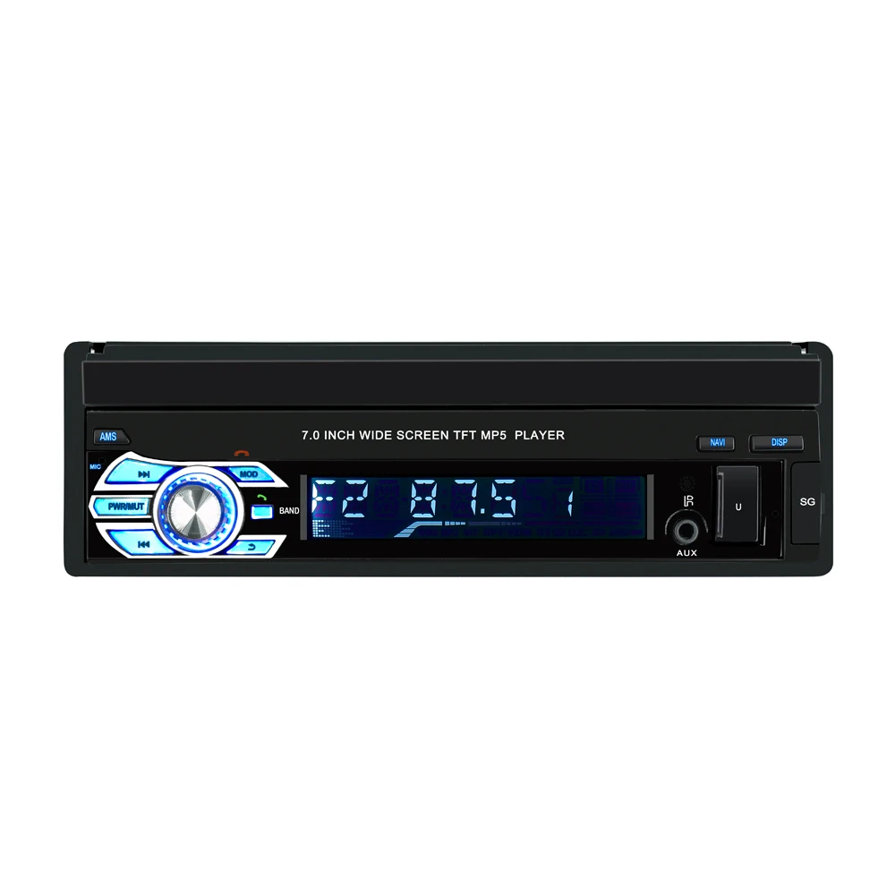 Fonwoon сенсорный экран автомобильный мультимедийный плеер gps Выдвижной Экран Авто Радио Стерео MP5 плеер Bluetooth SD AUX DVD Automotivo