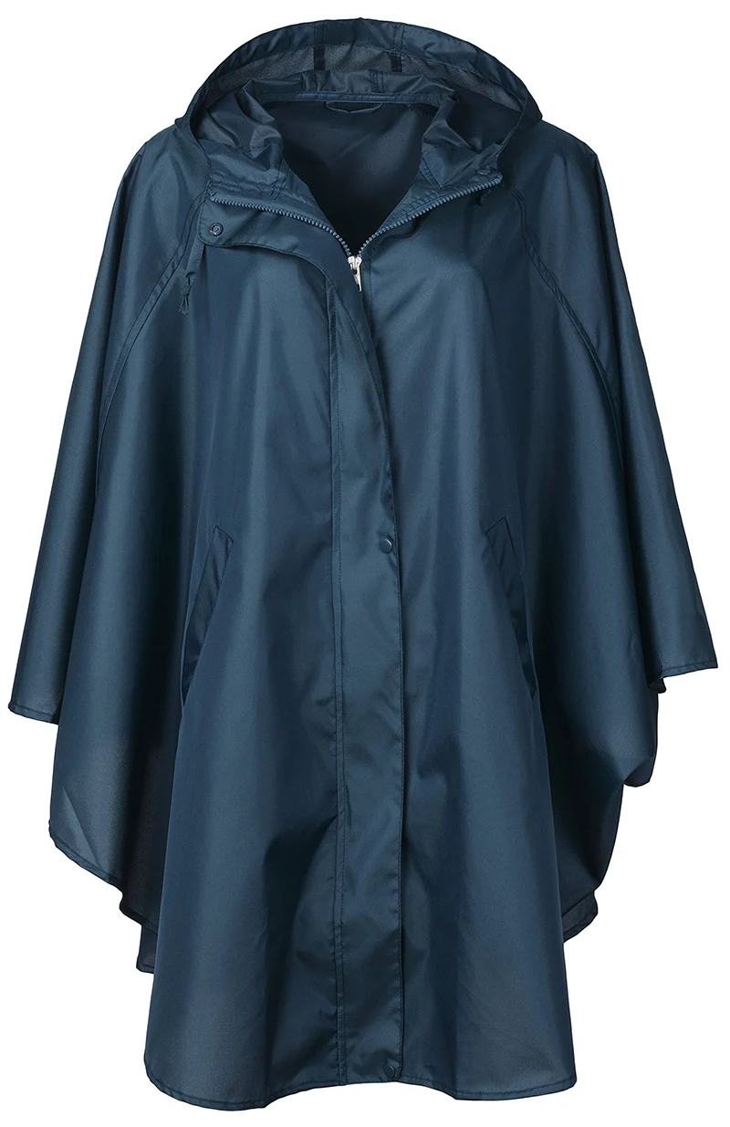 Raincoat Poncho Women's Stylish Pongee Waterproof Raincoat Rain poncho Trench Coat with Hood For Hiking and Biking