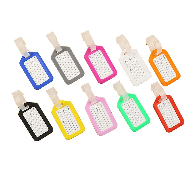 100PCS/Lot Wholesale Plastic Luggage Tags Luggage Label Straps for Suitcase #118-in Bag Parts ...