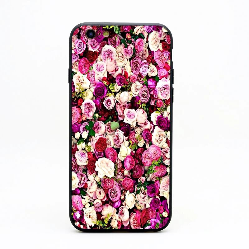 Цветок лотоса девушка Роза цветочный дикий цветок красные чехлы для телефона из термополиуретана+ PC черные чехлы для iPhone 5 5S 6s se X 6 7 8 plus Лучший diy Чехол