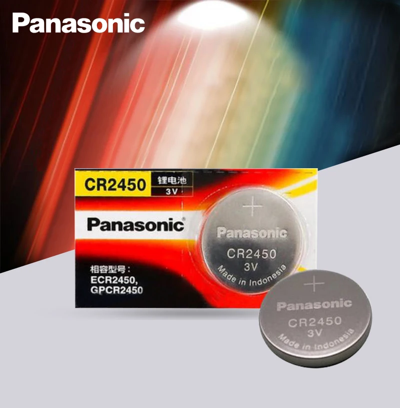 10 шт. Panasonic CR2450 CR 2450 3 V литиевые плоские батареи Батарея Миниатюрный элемент питания для ремонта часов, часы, слуховые аппараты