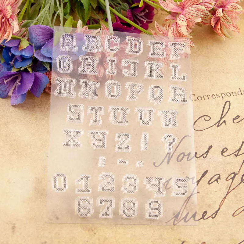 

New Numbers Letters Clear Stamps for Scrapbooking DIY Silicone Seals Photo Album Embossing Folder Paper Maker Template Crafts