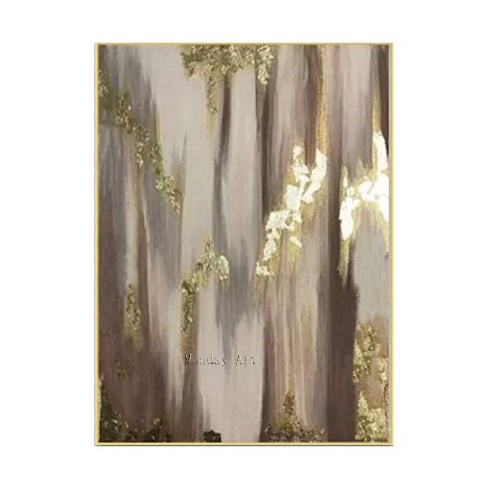 Excellent-Artist-100-Hand-painted-Abstract-modern-Golden-Oil-Painting-on-Canvas-Luxury-Gold-Foil-Abstract (4)