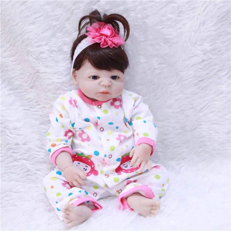 55 см полное тело силикона Reborn baby Bebe живой супер настоящий малыш восхитительный