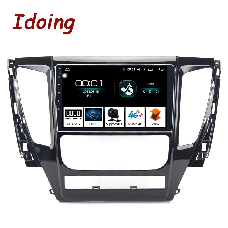 Excellent Idoing 9"4G+64G 2.5D Octa Core Car Android 8.1 Radio Player For MITSUBISHI PAJERO Sport 2016-2018 GPS Navigation no 2 din dvd 3