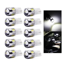 10 Pcs T10 W5W 168 194 SMD 5630 T10 LED Wedge Light Side Bulb For Car Tail light Side Parking Dome Door Map light