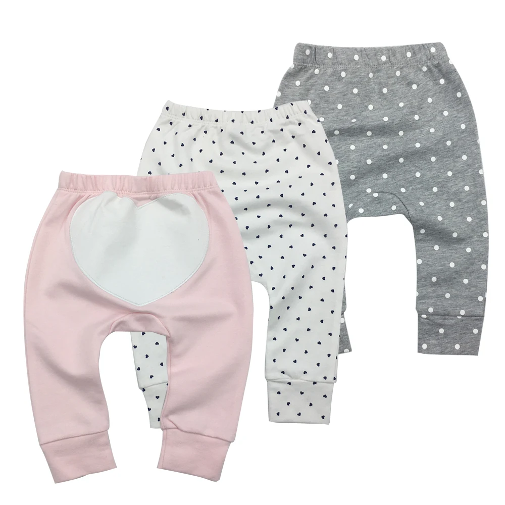 3 шт./партия, штаны для малышей милые весенне-осенние штаны из хлопка для младенцев штаны для новорожденных мальчиков и девочек одежда для малышей