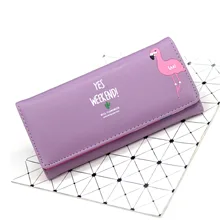 Обувь для девочек кошельки Для женщин Длинный кошелек Фламинго цветочный Модные принты из искусственной кожи для женщин женский клатч, кошелек держатель для карт, кошелек для карточек