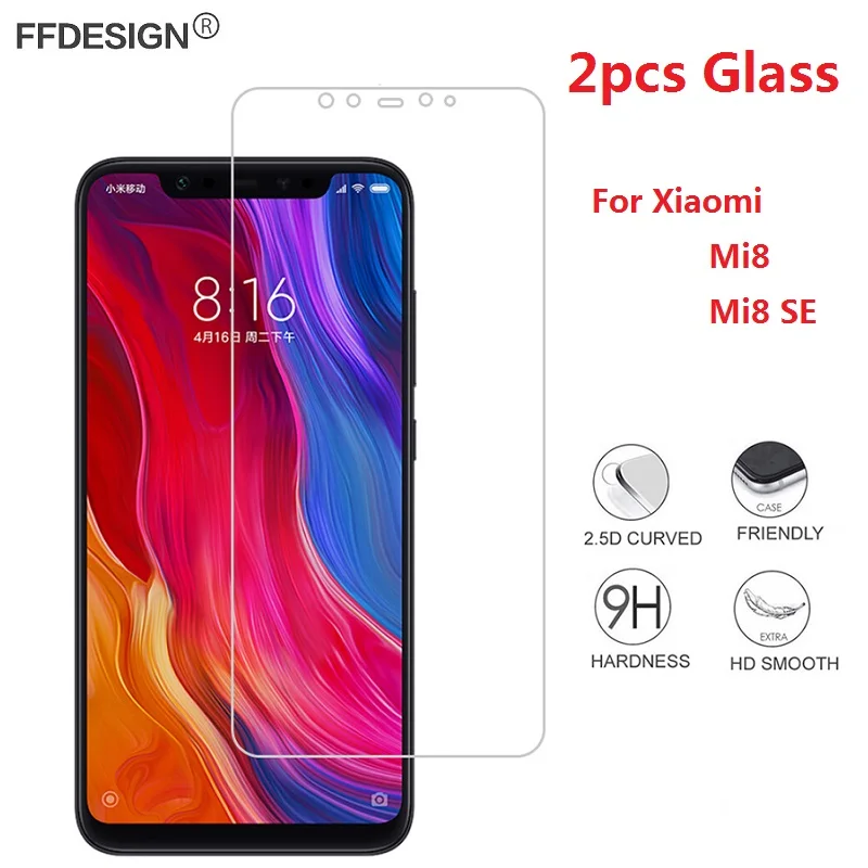 2x For Xiaomi Mi8 Mi 8 SE Tempered Glass Screen Protector Film Foil Protection | Мобильные телефоны и аксессуары