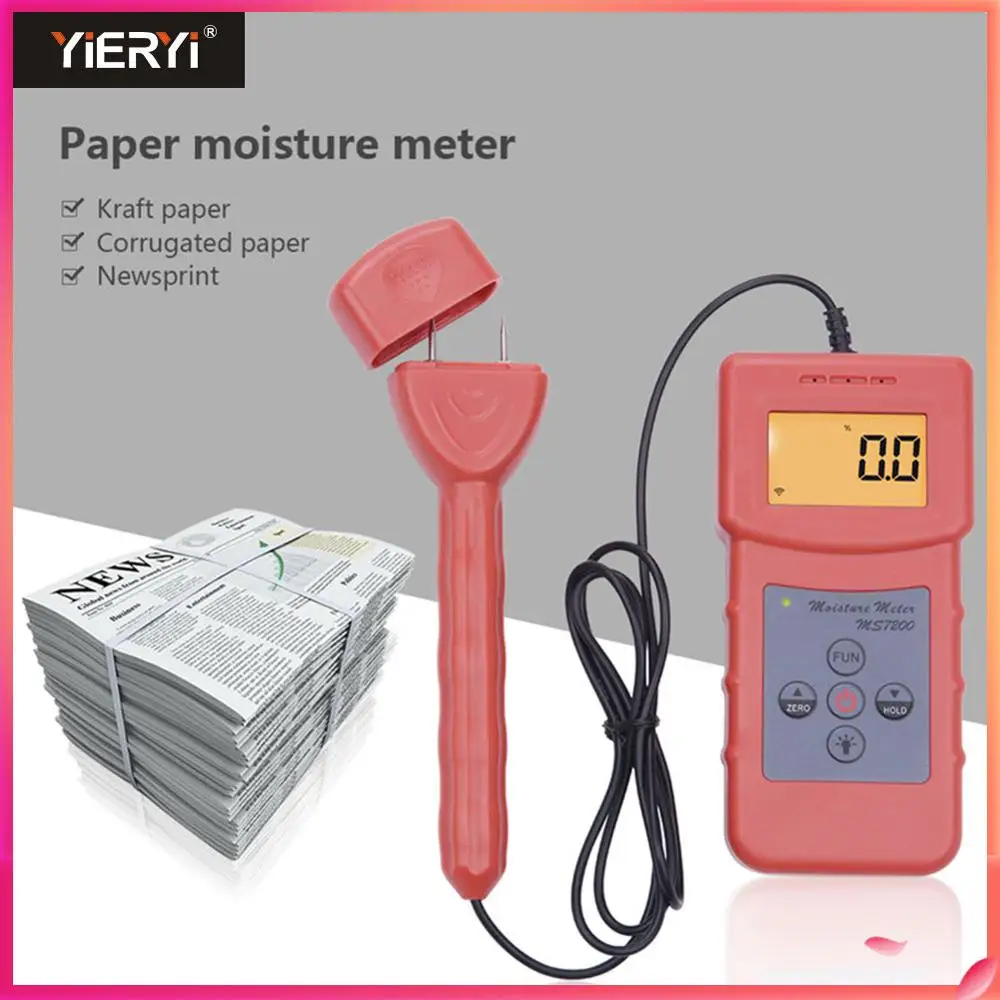 Yieryi MS7200+ High Precision Digital Wood Moisture Meter For Timber
Paper Bamboo Concrete Floor Professional