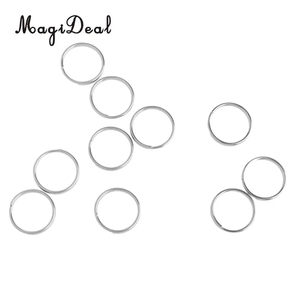 MagiDeal 10 Pieces 316 Stainless Steel Scuba Diving O Ring Water Sports Boat Keychain for Kayak Canoe Boating Rafting Dinghy