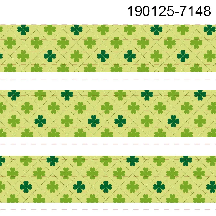 10 ярдов-разные размеры-Клевер Лента с узором напечатанная лента 7140-7148 - Цвет: 190125-7148