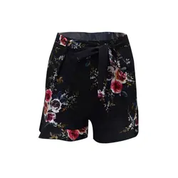 Модели взрыва летние повседневные свободные высокой талией женские модные пикантные повседневные шорты XL печати Лидер продаж
