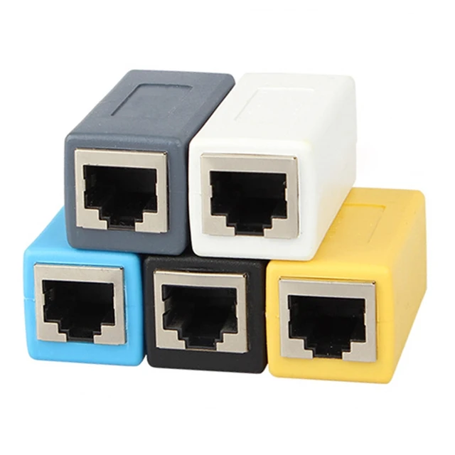 High Quality Colorful Female To Female Network LAN Connector Adapter Coupler Extender RJ45 Connector Cable Extension Converter