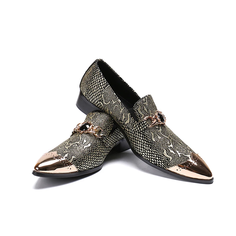 Chaussure Business Sexy Männer Homme Metallketten Spitz Kristall Mit Wohnungen Leder Hochzeit Formelle Creepers Schuhe Aus Echtem Kleidung 8B68r4nq