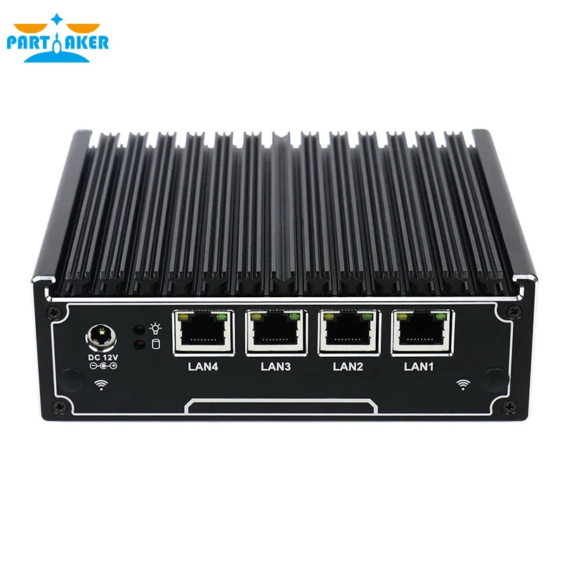 Без вентилятора Pfsense Mini PC J1900 4 ядра 4 * Intel WG82583 Gigabit Lan брандмауэр многофункциональный маршрутизатор безопасности Desktop