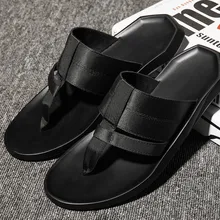 Новое поступление, летние мужские вьетнамки, пляжные сандалии высокого качества, мужские шлепанцы на плоской подошве, нескользящая обувь, Мужская Уличная обувь