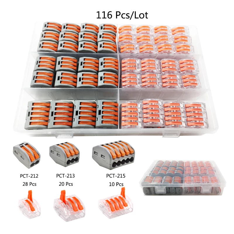 

Electrical wire connectors cable Quick Plug-In Terminal Quick Connect Docking Connector Universal Compact Wiring Connector
