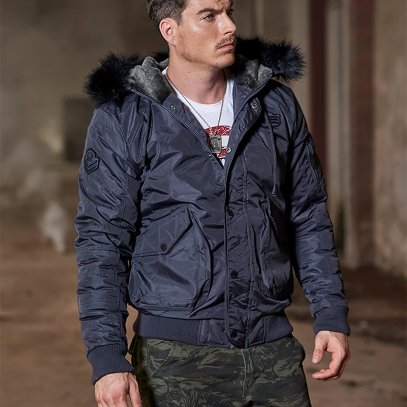 77City Killer новая зимняя куртка для мужчин, плотное бархатное теплое пальто, теплая ветровка с капюшоном, куртка с меховым воротником, мужская верхняя одежда, парка, M-3XL