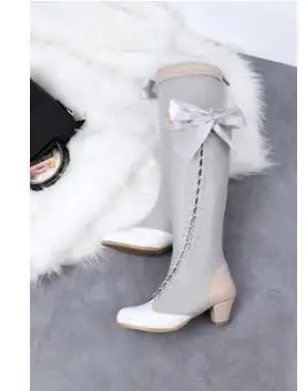 

3 Colors Japanese Anime Violet Evergarden Shoes Boot Cosplay Women Shoes High-heel Quality Shoes Size 36-45 Violet Evergarden