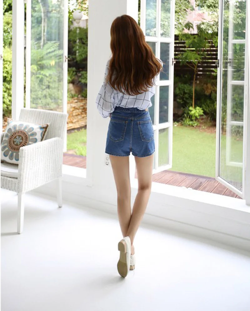 Высокое качество! Новая летняя джинсовая юбка женская джинсовая юбка однобортная короткая юбка Горячая Распродажа джинсовая юбка - Цвет: blue color