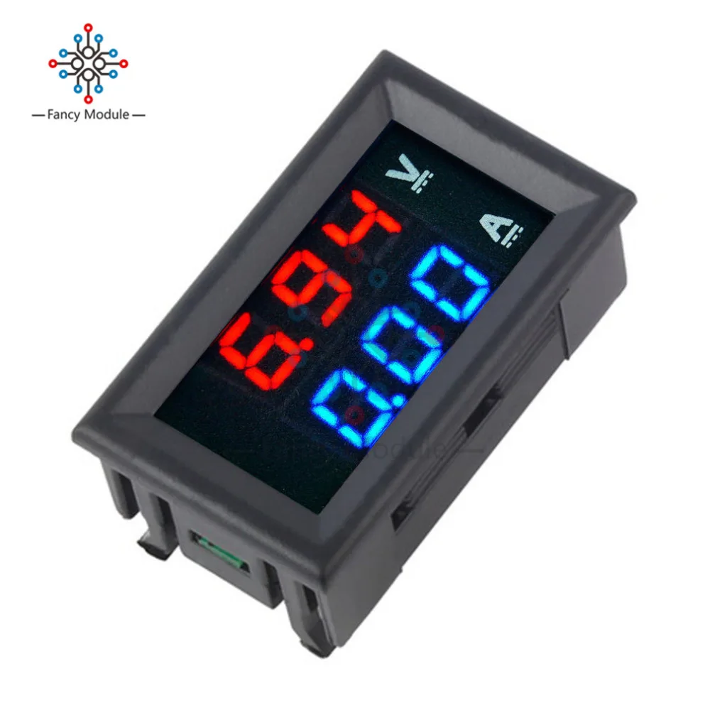 Цифровой вольтметр diymore LED дисплей 0 56 дюйма 4 30 в 10 А с синими и красными