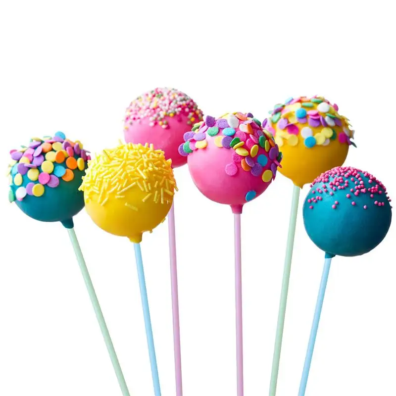 60 шт поп-палочки для торта 15 см пастельные цвета Кухня Ремесло пластиковые ручки для торта цветные палочки леденец