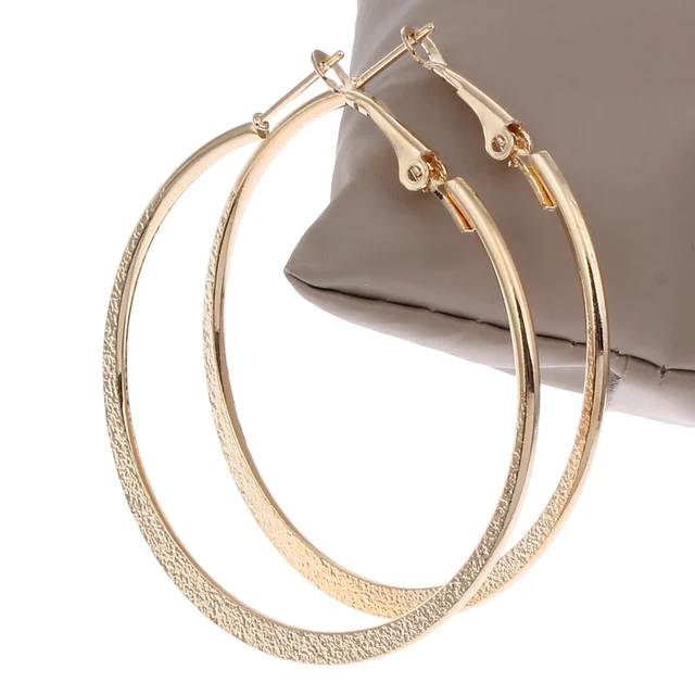 Hot Hoop Earrings Round Circle Celebrity Hot Hoop Earrings Round Circle Celebrity Brand Punk Gold Color Loop For Women Jewelry