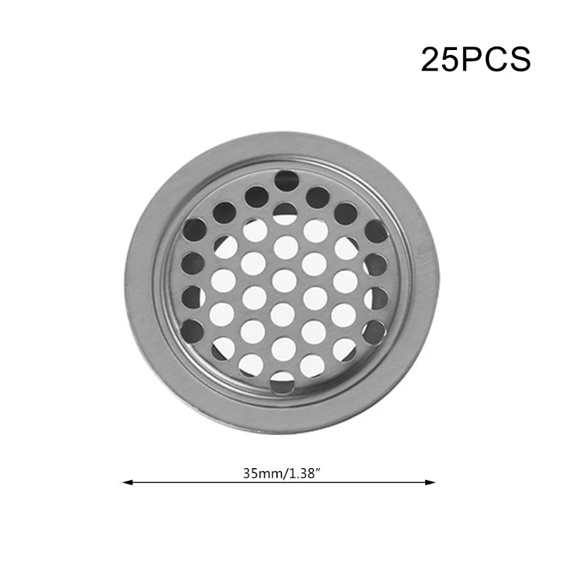 As Show 19mm /25mm /29mm /35mm /53mm Air Vents Stainless Steel Round Vent Mesh Hole for Kitchen Bathroom Cabinet JA55 - Цвет: As Show