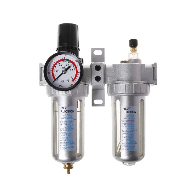 

1/4" Water Oil Separator Air Compressor Filter Regulator & Lubricator Combinations 2019 NEW