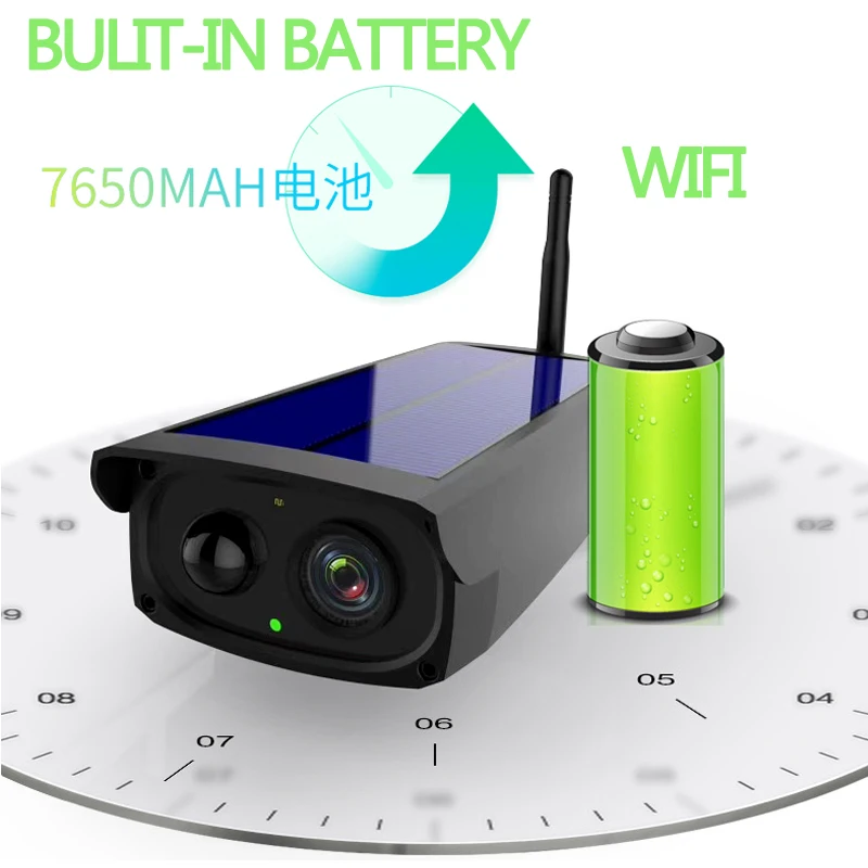 Мегапиксельная солнечная батарея cctv камера Wi Fi 1080P IR bullet PIR датчик подводного