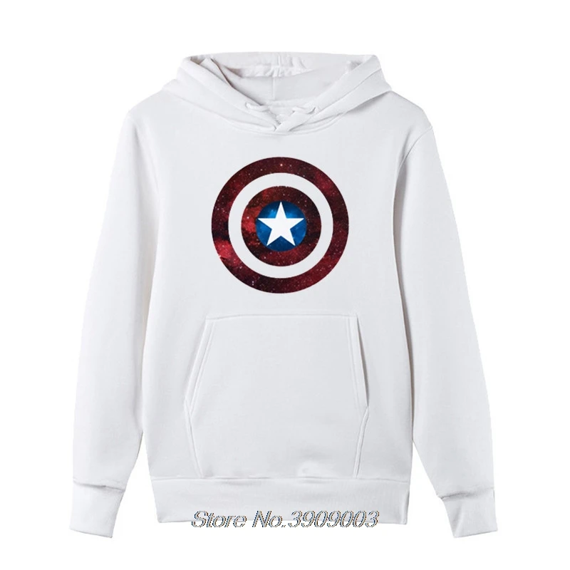 Щит пространство толстовки Капитан Америка щит Civil War куртка 3D мужская толстовка с принтом Marvel Мстители Железный топы мужская куртка - Цвет: white