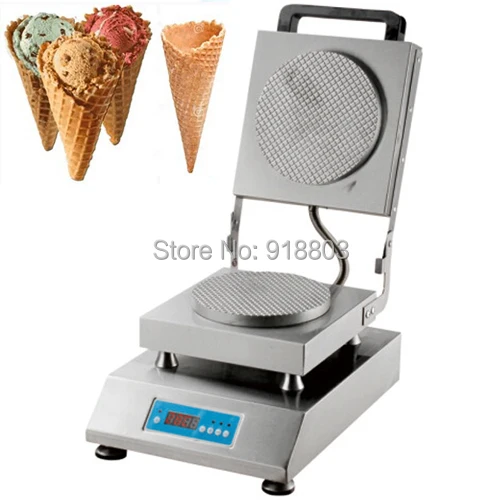 220v Electric Ice Cream Waffle Cones Maker Machine Baker Iron with Digital Displayin Waffle