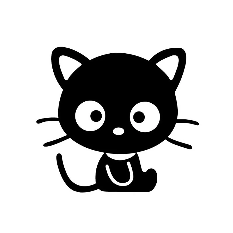En Gros 5 Pcs 10 Pcs 12 5 11 Cm Noir Chat Aventure Voiture Autocollants Mignon Petits Chats Noirs Meow Etoiles Pet Autocollant Stickers Aliexpress