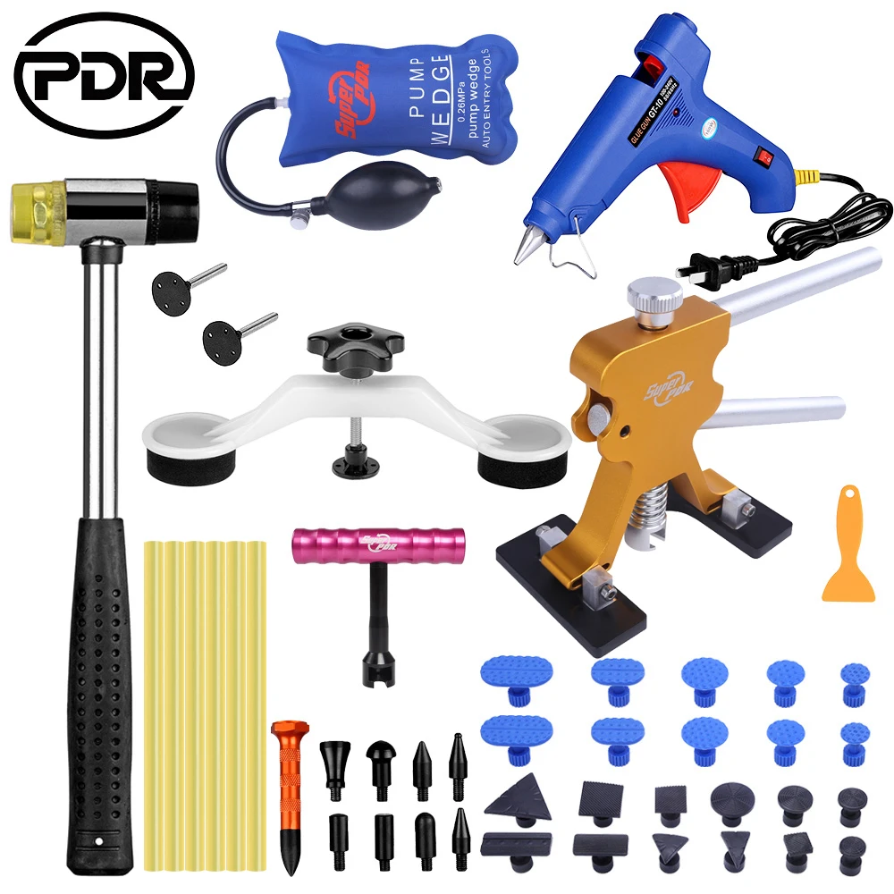 Comprar La República Democrática Popular herramientas auto Dent herramientas de eliminación de abolladura sin conjunto de herramientas de reparación Extractor de abolladura de pegamento caliente pistola de pegamento palos extractor de pestañas