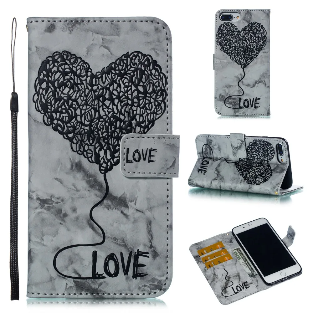 

Haissky Marble Phone Case for iPhone Xs Max XR X 8 7 6 6S 5 SE Flip PU Leather Case for iPhone 6 7 8 Plus Magnetic Wallet Case