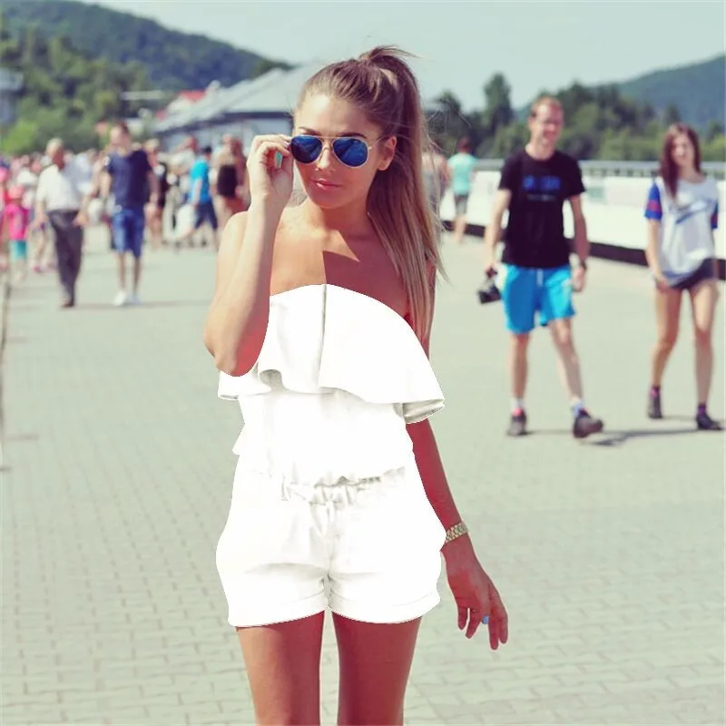 Женское платье с открытыми плечами Красное Облегающее мини без бретелек вырезом