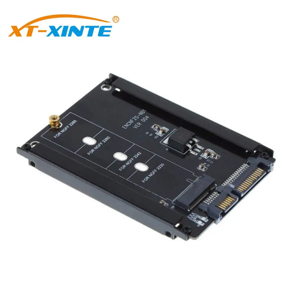 

M.2 NGFF to SATA3 Adapter Card M KEY B Key + M Key SSD converter M2 to 2.5 SATA 6Gb/s Power Connector Card with Enclosure Socket