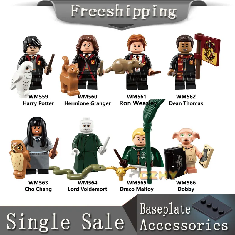 

Harry Series Potters Dobby Moody Dumbledore Quirrell Filch Voldemort Dean Thomas Building Blocks Gift Toys Pop WM6040