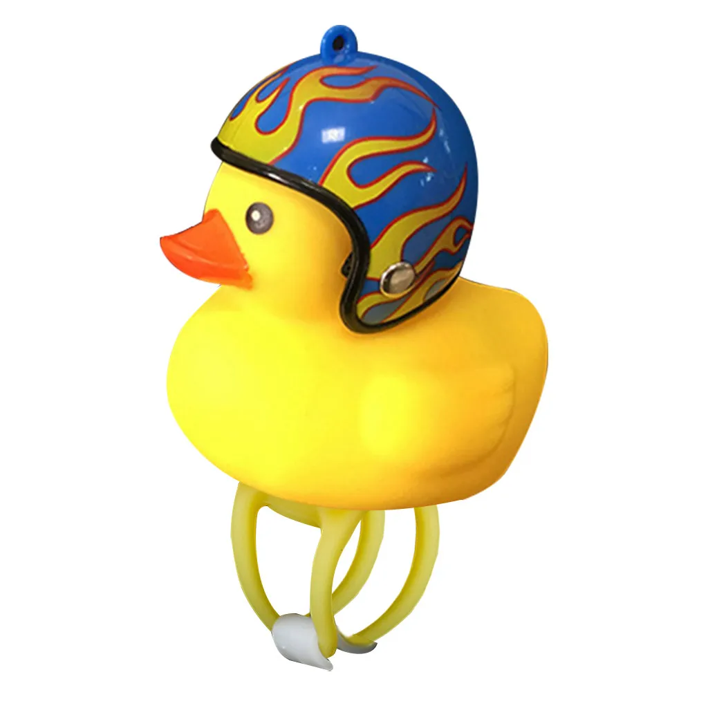 Discount Funy Animal Bicycle Light Cartoon Little Yellow Duck Helmet Head Light Shining Duck Bicycle Bells Handlebar Accessories 2.46 40