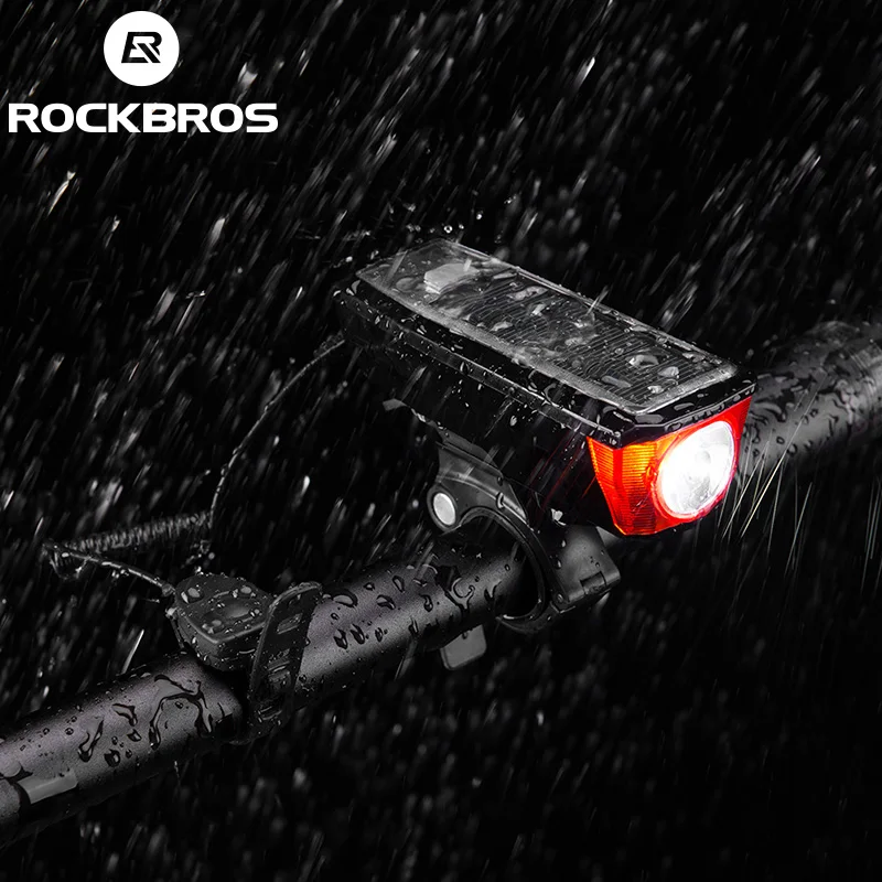 Excellent ROCKBROS USB Chargieable Light Solar IPX4 Waterproof Bicycle Headlights 2000 mAh Bike Bell 120 dB Smart Switch Multiple Modes 1 Excellent ROCKBROS USB Chargieable Light Solar IPX4 Waterproof Bicycle Headlights 2000 mAh Bike Bell 120 dB Smart Switch Multiple Modes 1