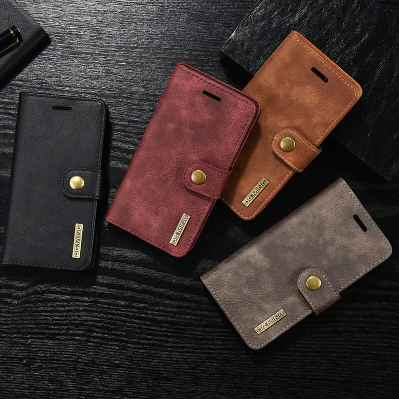 

DG.Ming Luxury Leather Wallet Case for Samsung S8 S9 S10 E A6 A8 Plus A7 A9 2018 A50 Stand Flip Cover for Galaxy Note 10+ 9 8