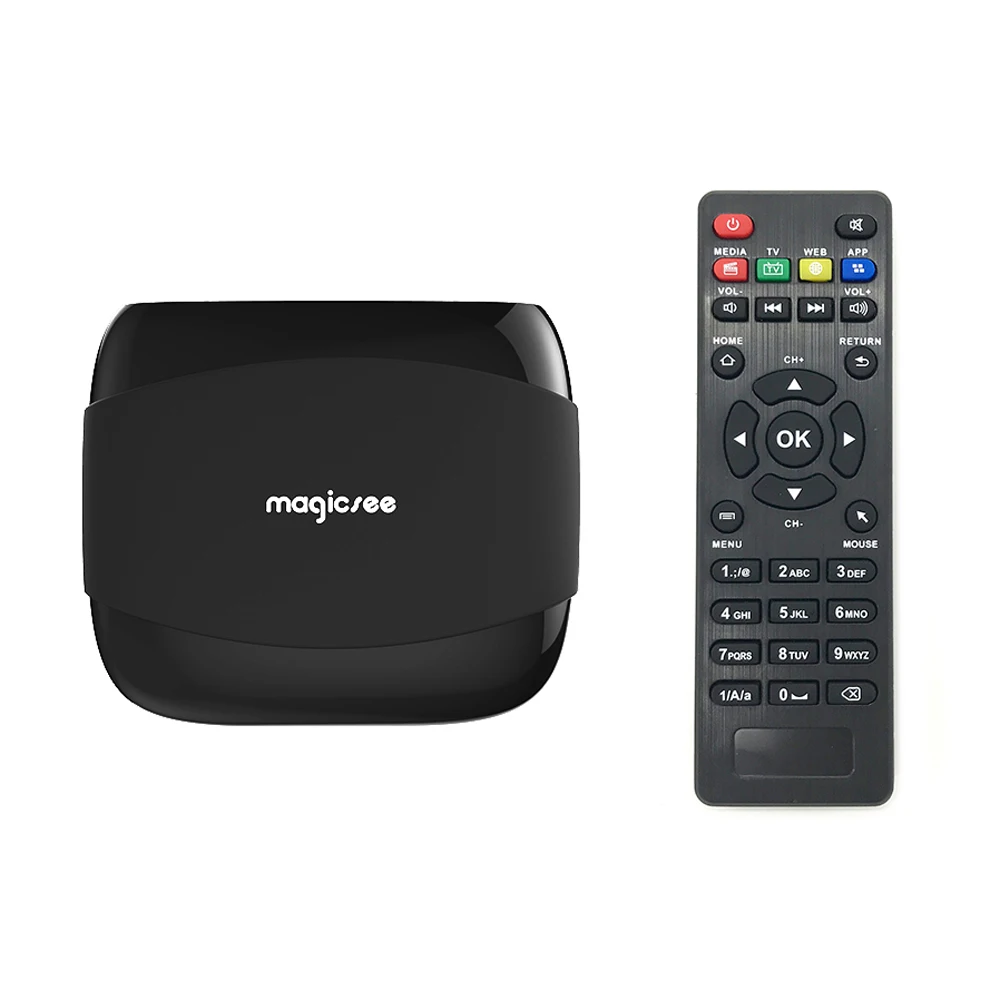 ТВ-приставка Magicsee N4 Android 7.1.2 2 ГБ 16 четырехъядерный Amlogic S905X 64 бит UHD 4K LAN и Wi-Fi H.265 HD