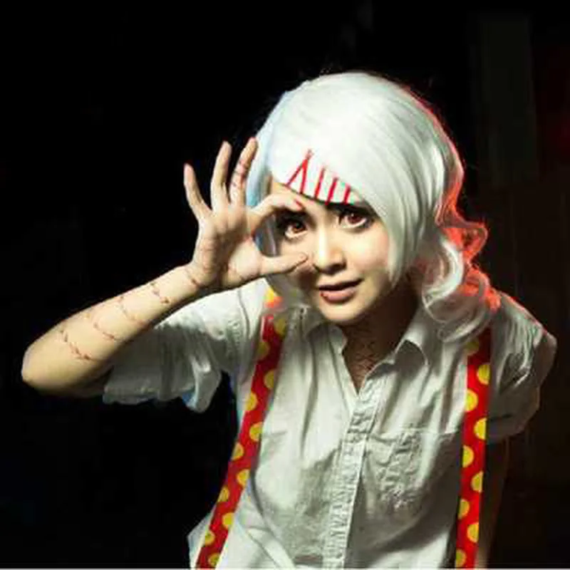 

Anime Tokyo Ghoul Juzo Suzuya Juuzou Pure White Heat Resistant Cosplay Costume Wig